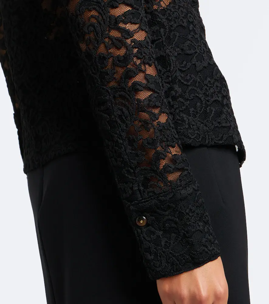 Veronica Beard Wittaker sheer lace blouse | Thumbnail 6