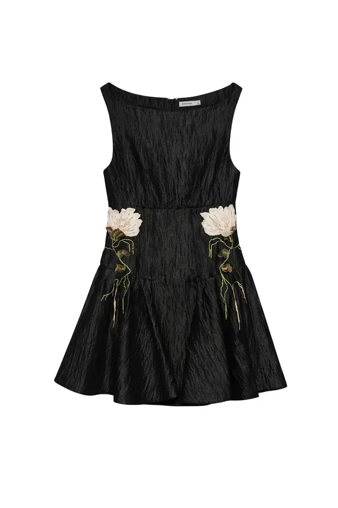 Calilly Floral Jacquard Mini Dress Calilly Floral Jacquard Mini Dress