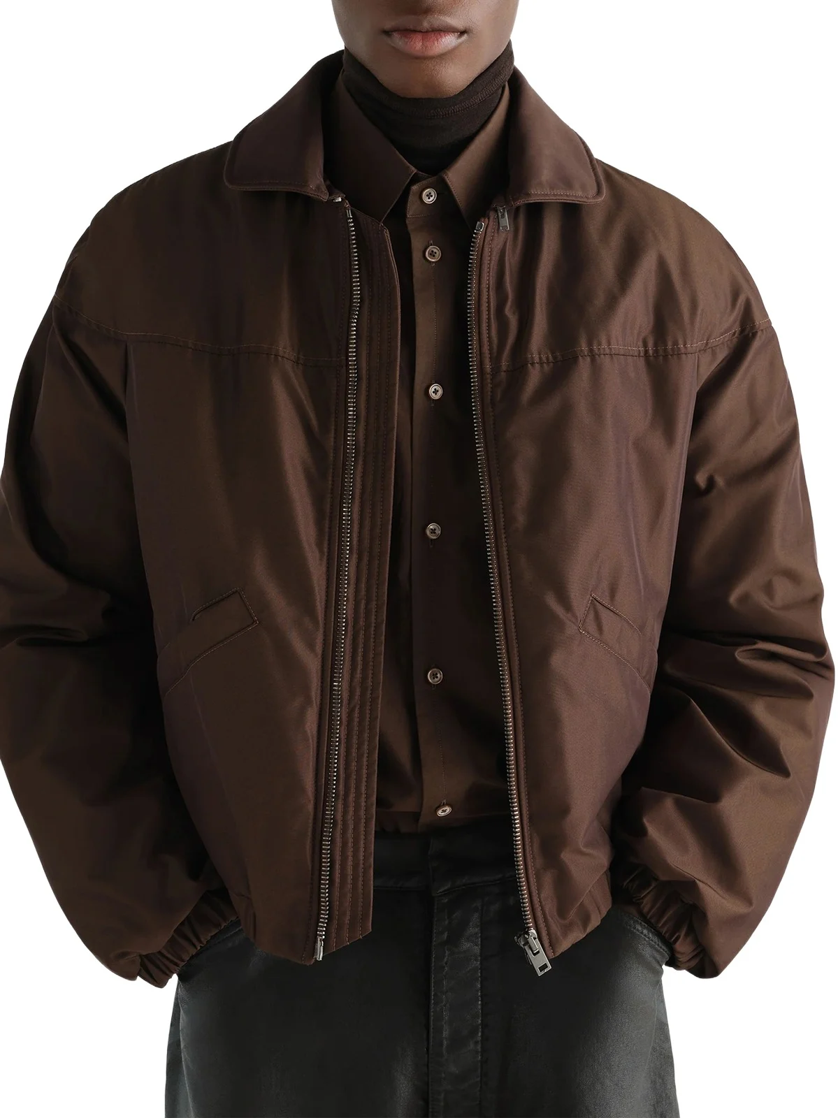 Puffer Blouson in Praline