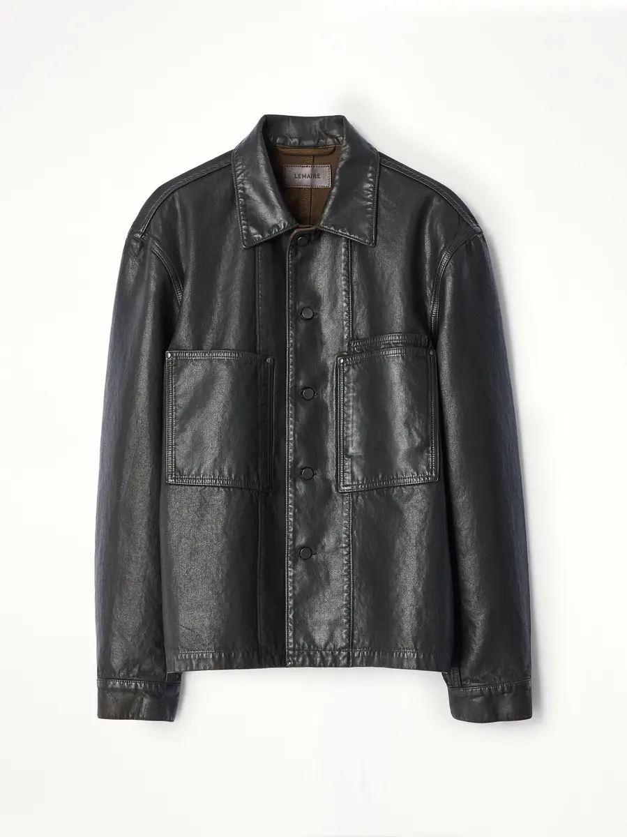 Lemaire Workwear Overshirt in Licorice | Thumbnail 2