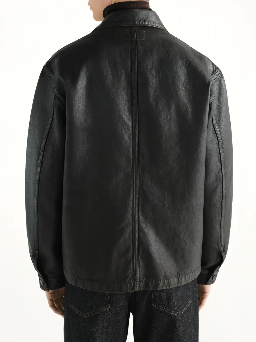 Lemaire Workwear Overshirt in Licorice | Thumbnail 5