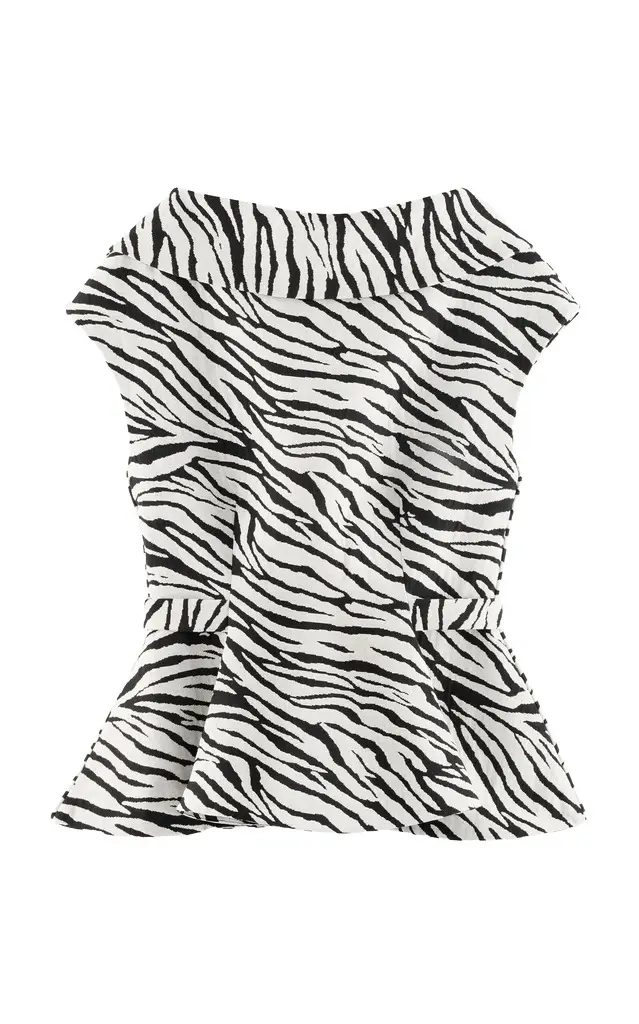 Exclusive Peplum Cotton-Blend Top Exclusive Peplum Cotton-Blend Top