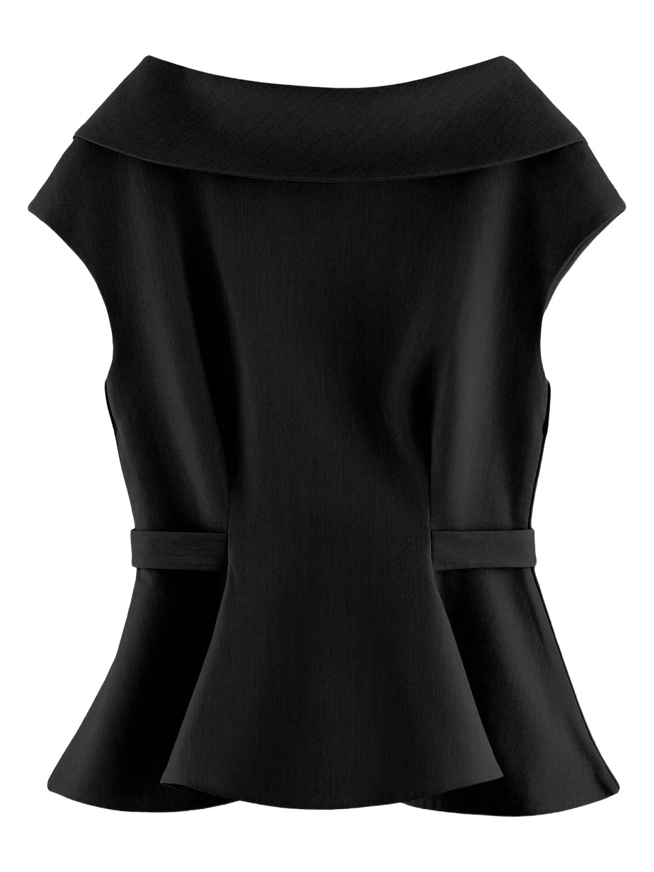Exclusive Peplum Satin Top Exclusive Peplum Satin Top