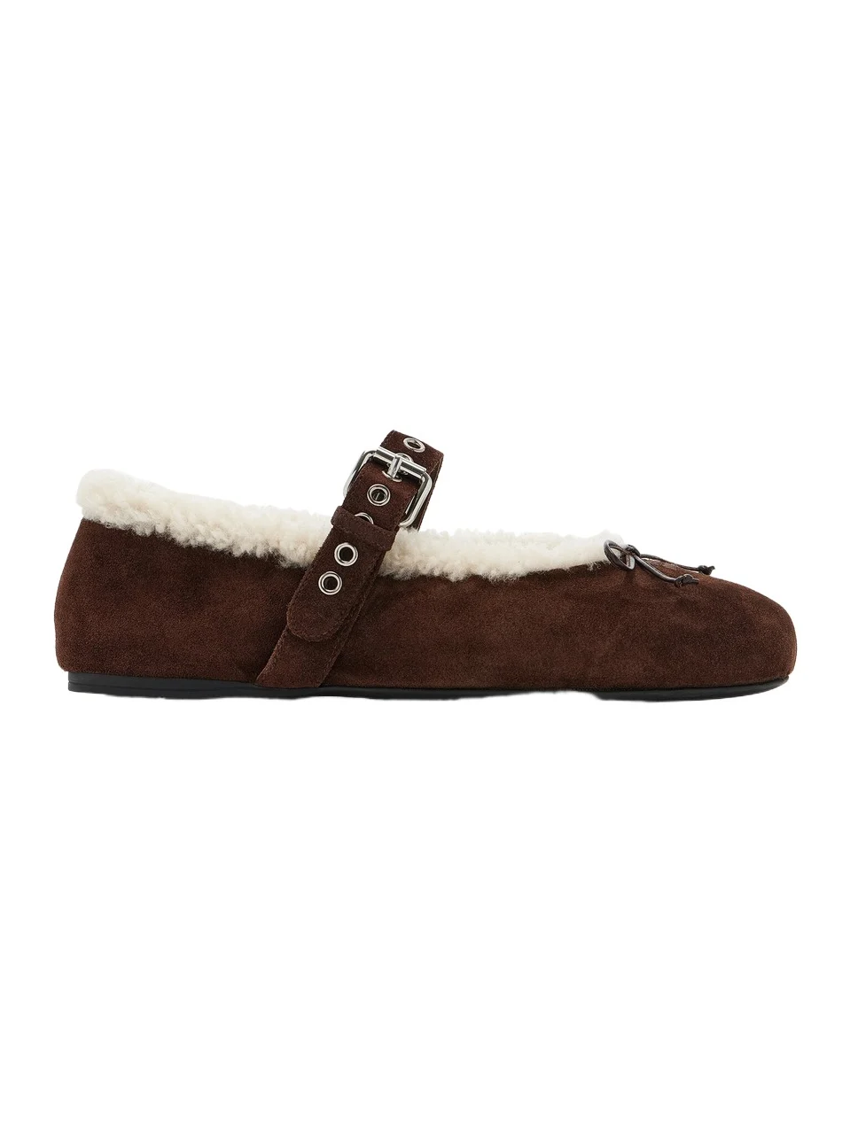 Miu Miu Shearling Ballet Flats