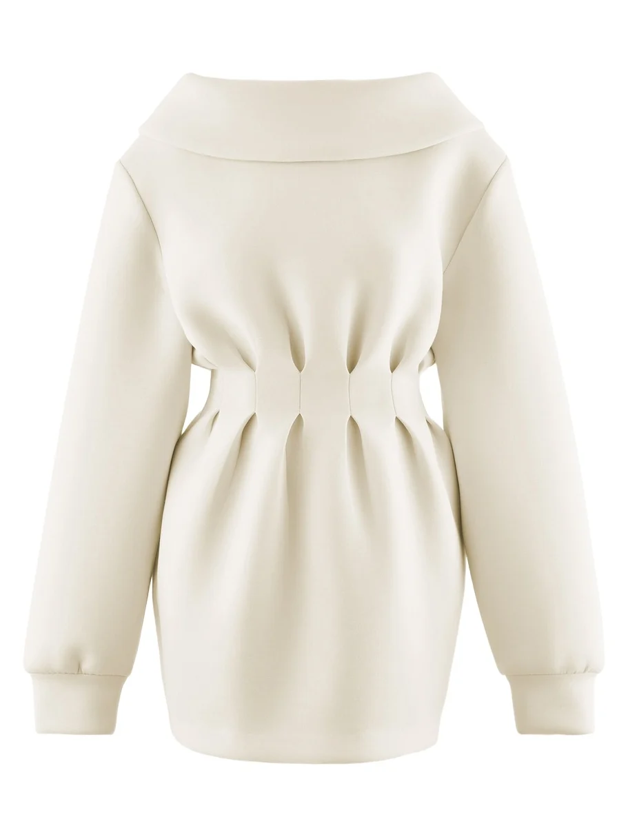 Exclusive Wide Collar Knit Mini Dress Exclusive Wide Collar Knit Mini Dress