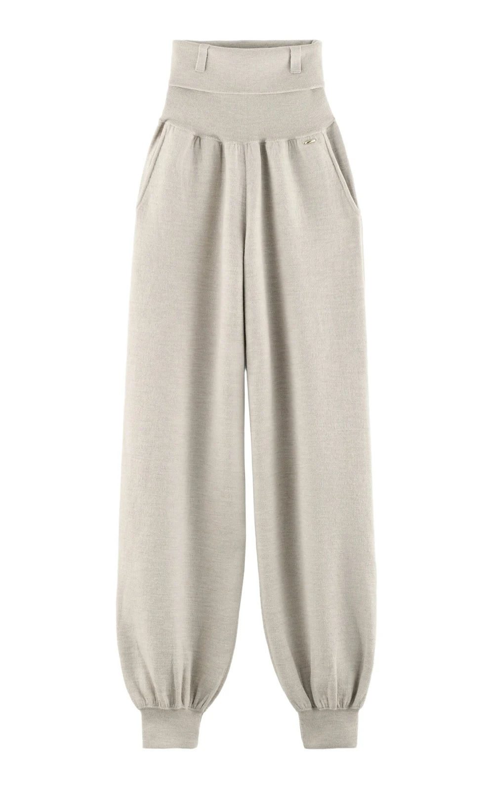 ARAKII Exclusive Foldover Wool Wide-Leg Pants