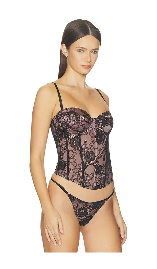 Fleur du Mal Juliet Lace Bustier With Lacing Corset | Thumbnail 2 Fleur du Mal Juliet Lace Bustier With Lacing Corset | Thumbnail 2