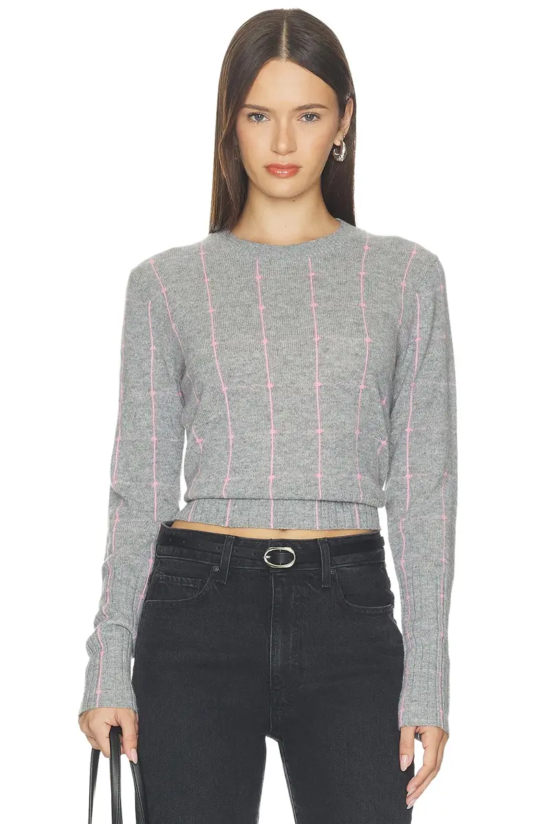 Guest In Residence Shrunken Checker Crew Sweater