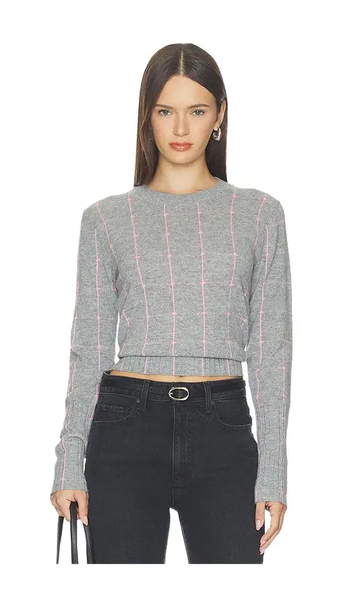 Guest In Residence Shrunken Checker Crew Sweater