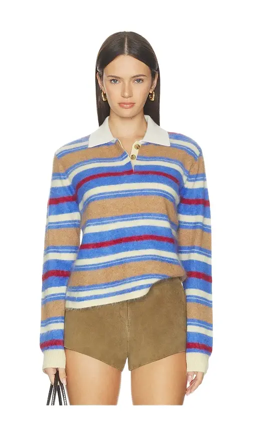 Guest In Residence Grizzly Cropped Rugby Sweater