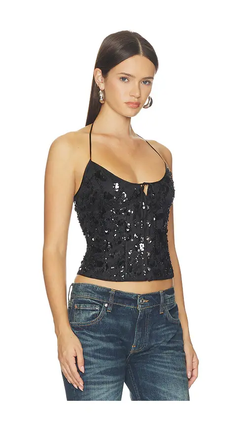 Guizio Embellished Lace Marini Top | Thumbnail 2