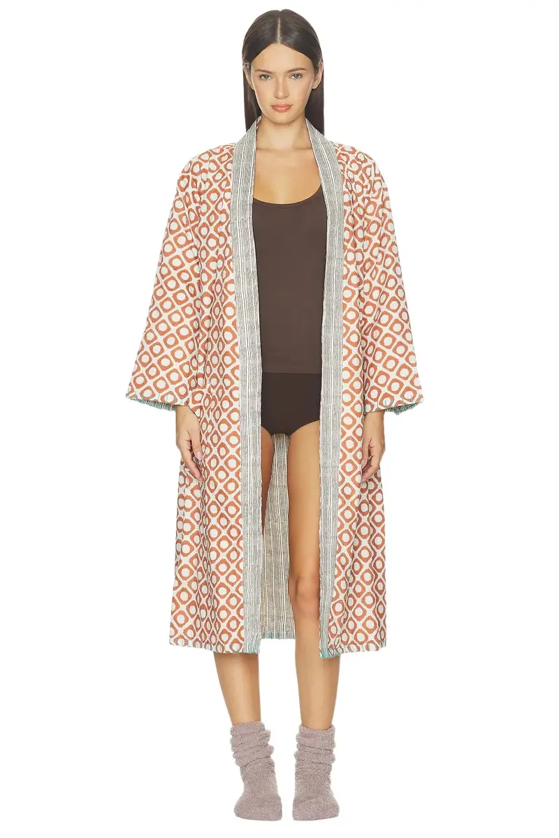 Block Print Robe
