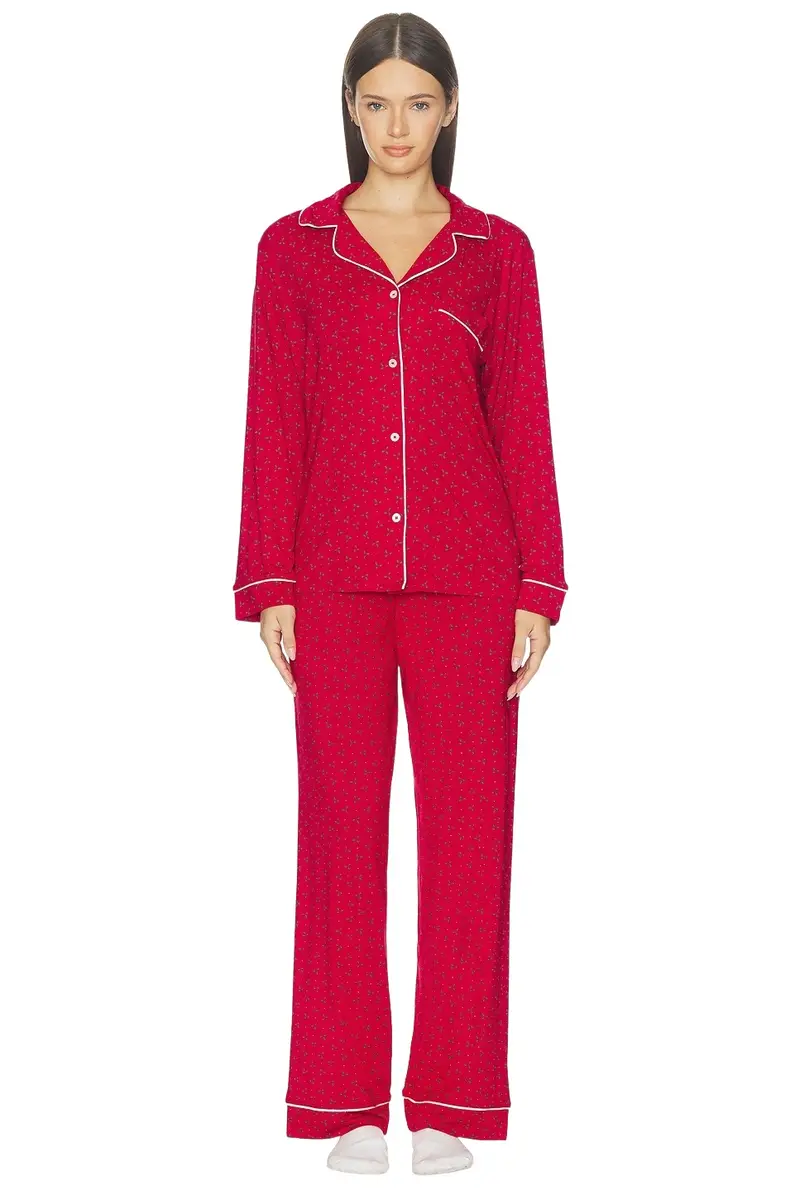 Eberjey Gisele Printed Long Pajama Set
