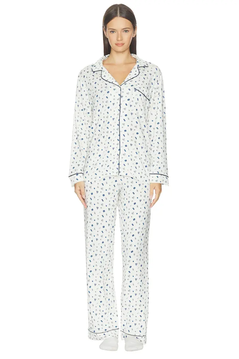 Gisele Printed Long Pajama Set Gisele Printed Long Pajama Set