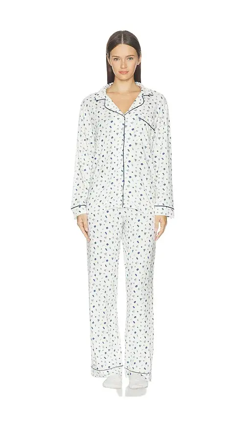 Gisele Printed Long Pajama Set Gisele Printed Long Pajama Set