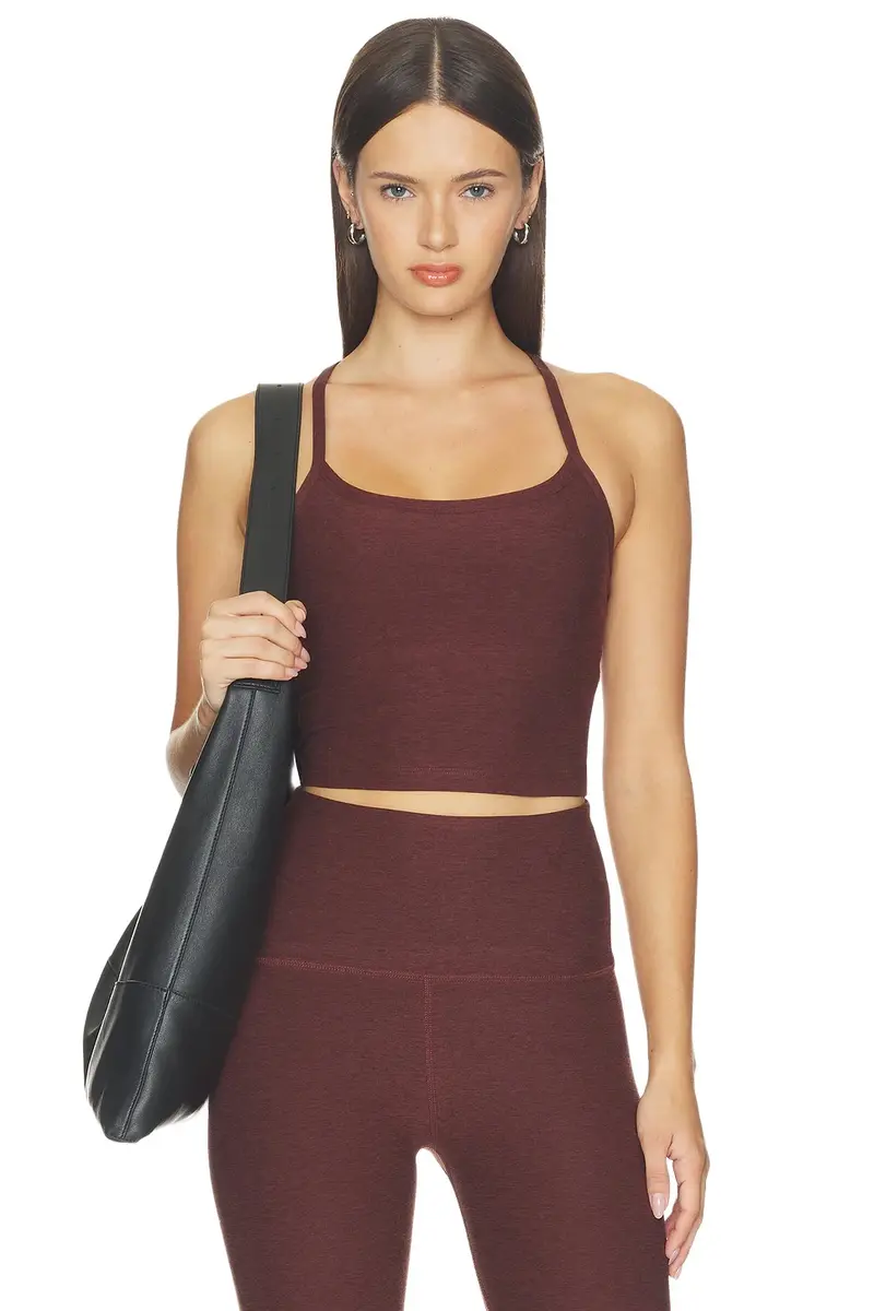 Spacedye Slim Racerback Cropped Tank Top Spacedye Slim Racerback Cropped Tank Top