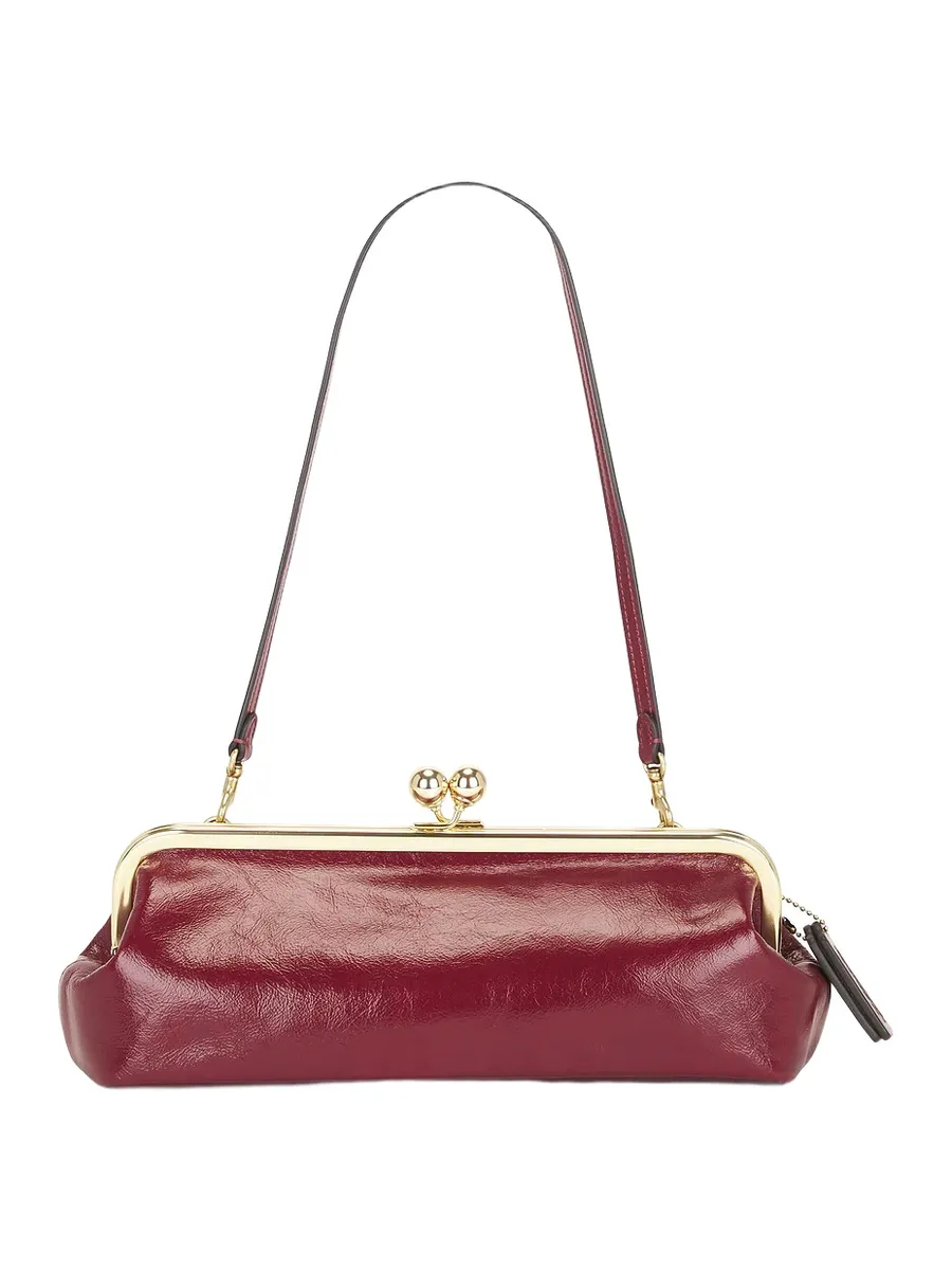 Coach Glovetanned Leather Kisslock Frame Bag 30