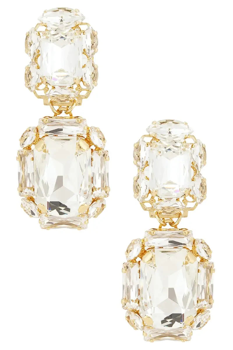 Omega Clasp Double Square Earrings Omega Clasp Double Square Earrings