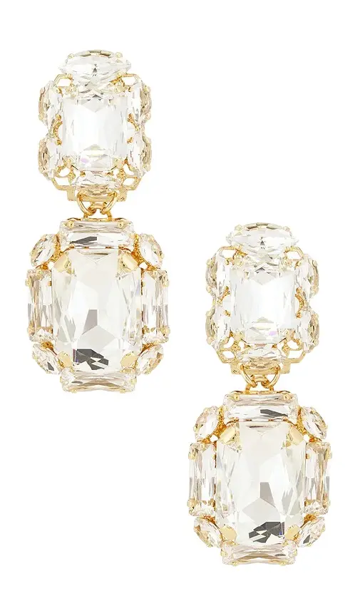 Anton Heunis Omega Clasp Double Square Earrings