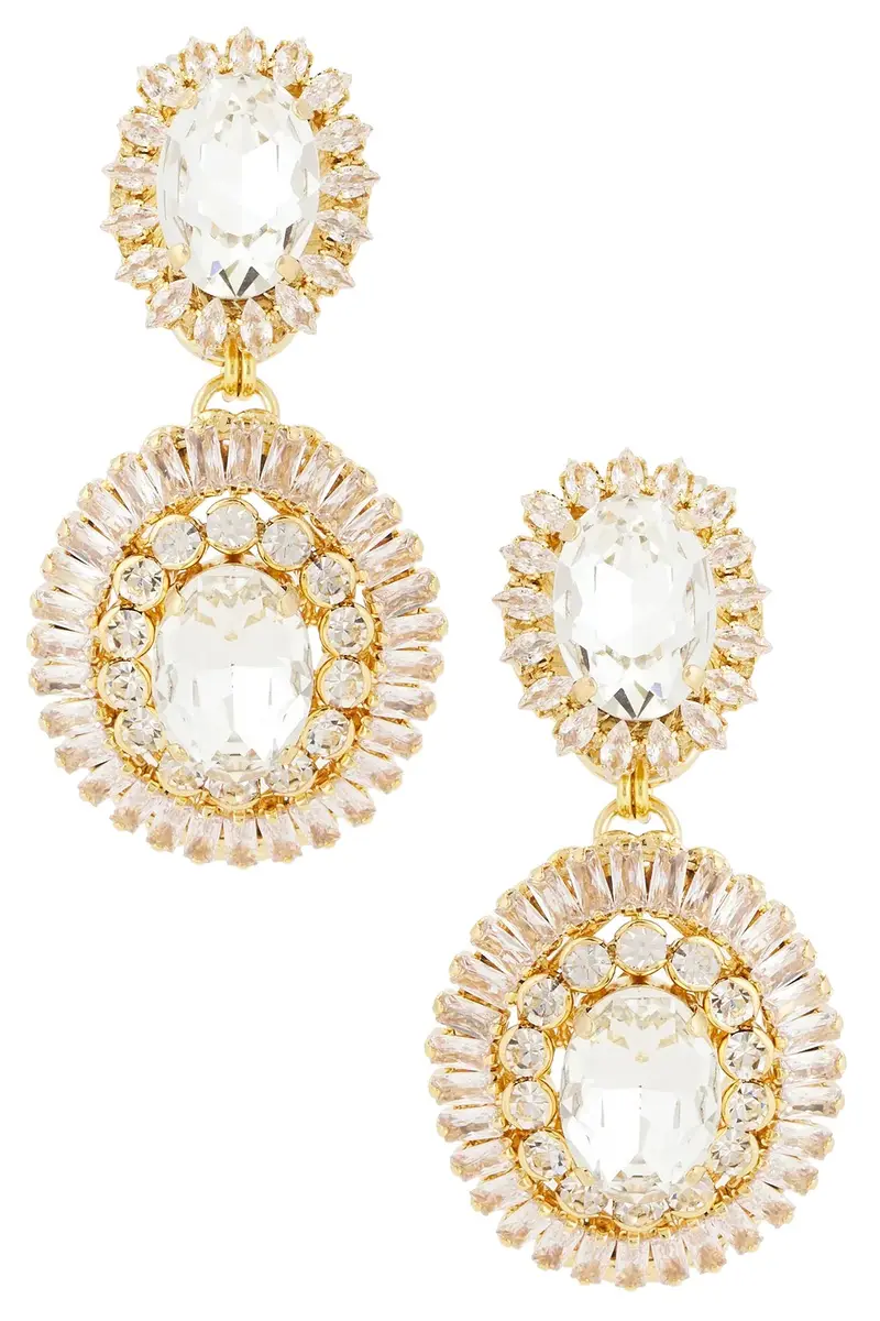 Anton Heunis Omega Clasp Oval Disc Drop Earrings | Thumbnail 1 Anton Heunis Omega Clasp Oval Disc Drop Earrings | Thumbnail 1