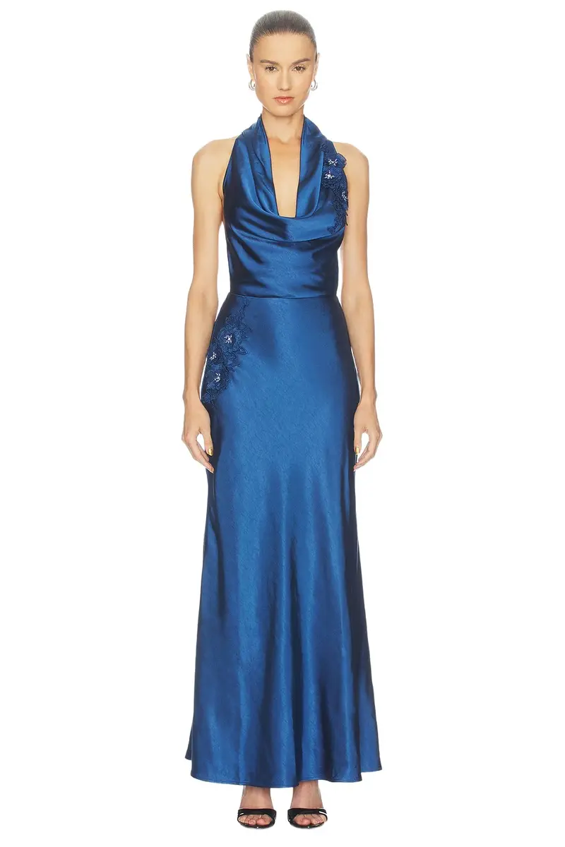 Florea Cowl Neck Gown