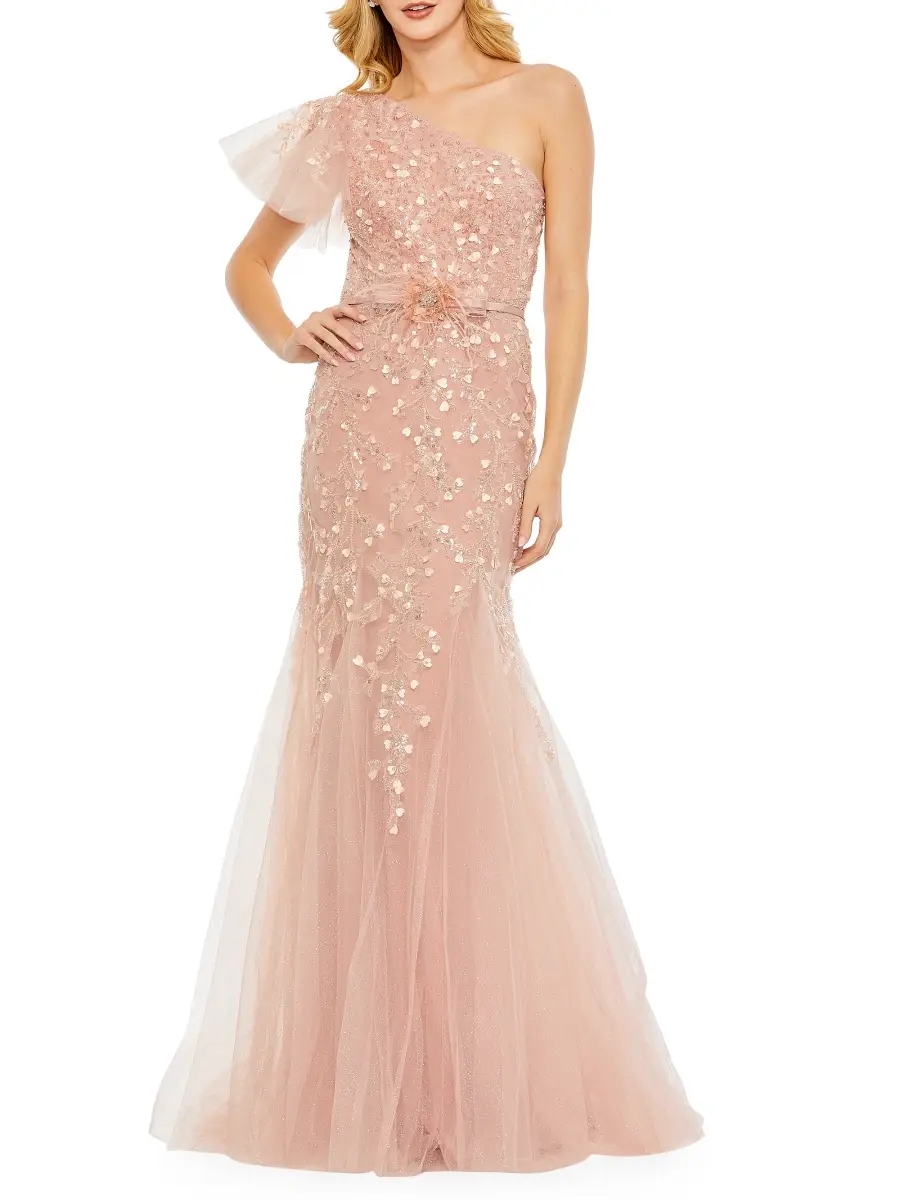Mac Duggal Women's Evening Embellished One-Shoulder Gown | Thumbnail 2