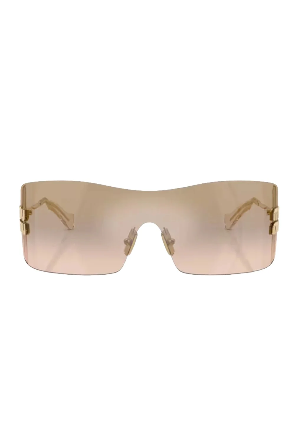 Miu Miu Rimmed Shield Sunglasses