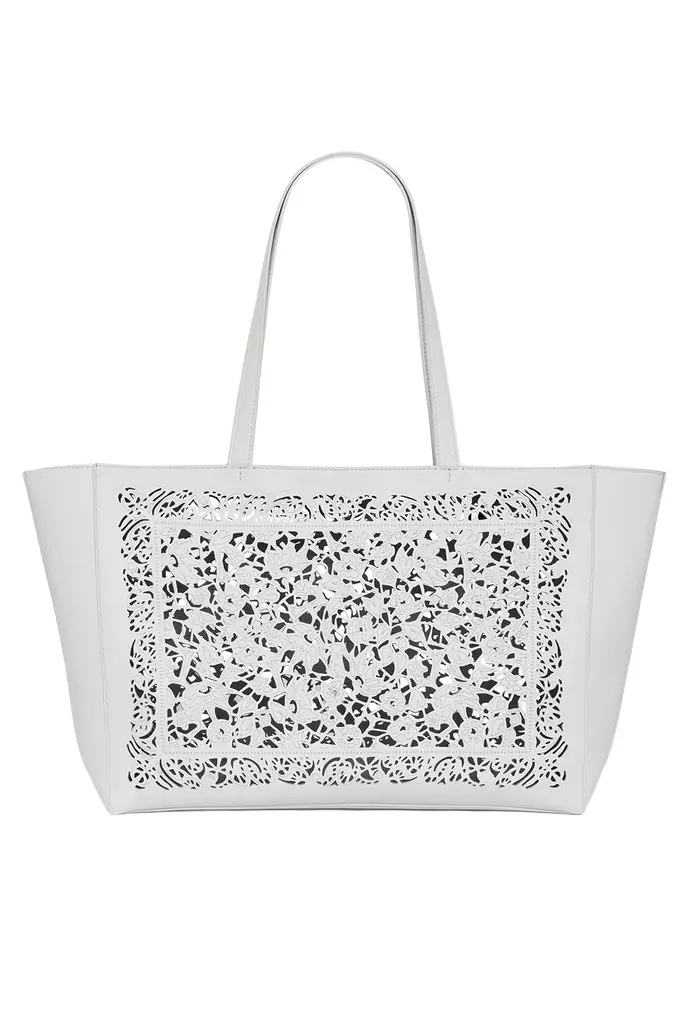 Floral Laser Cut Tote Bag Floral Laser Cut Tote Bag