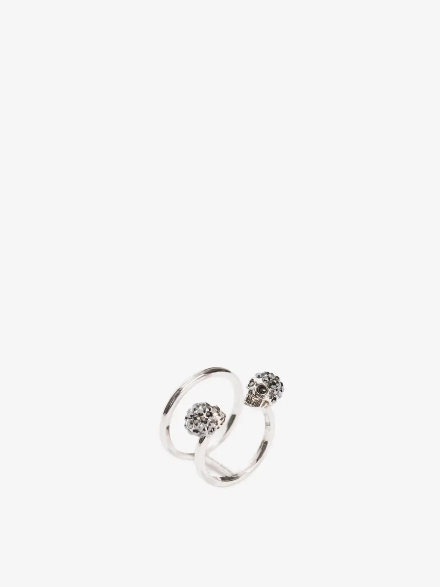 Alexander McQueen Twin Skull Double Ring | Thumbnail 2