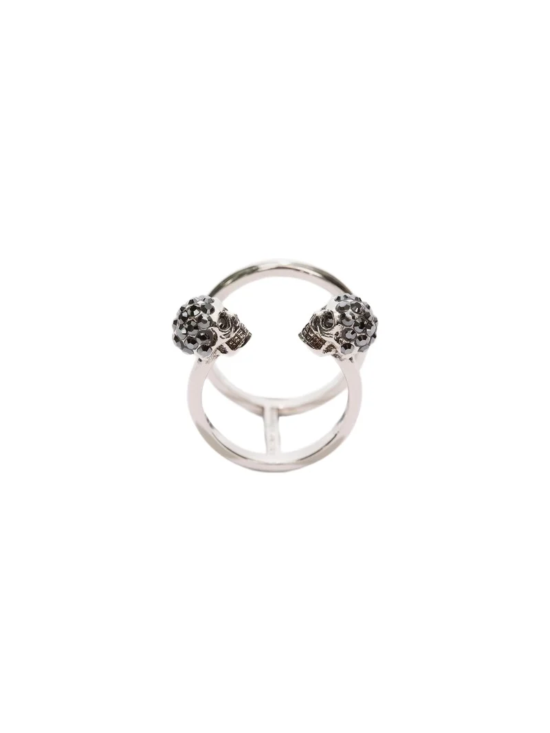Alexander McQueen Twin Skull Double Ring