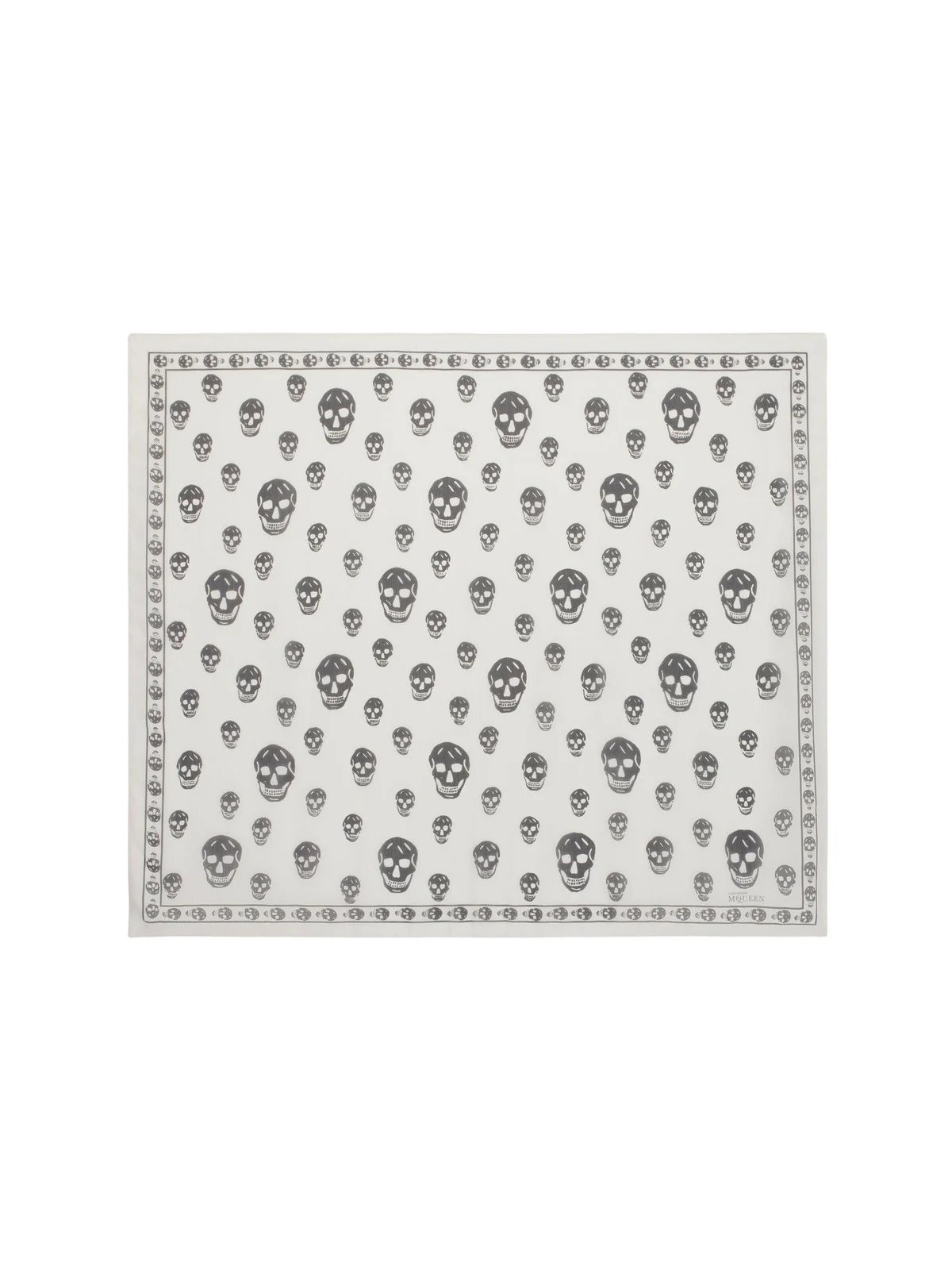 Alexander McQueen Classic Silk Chiffon Skull Scarf