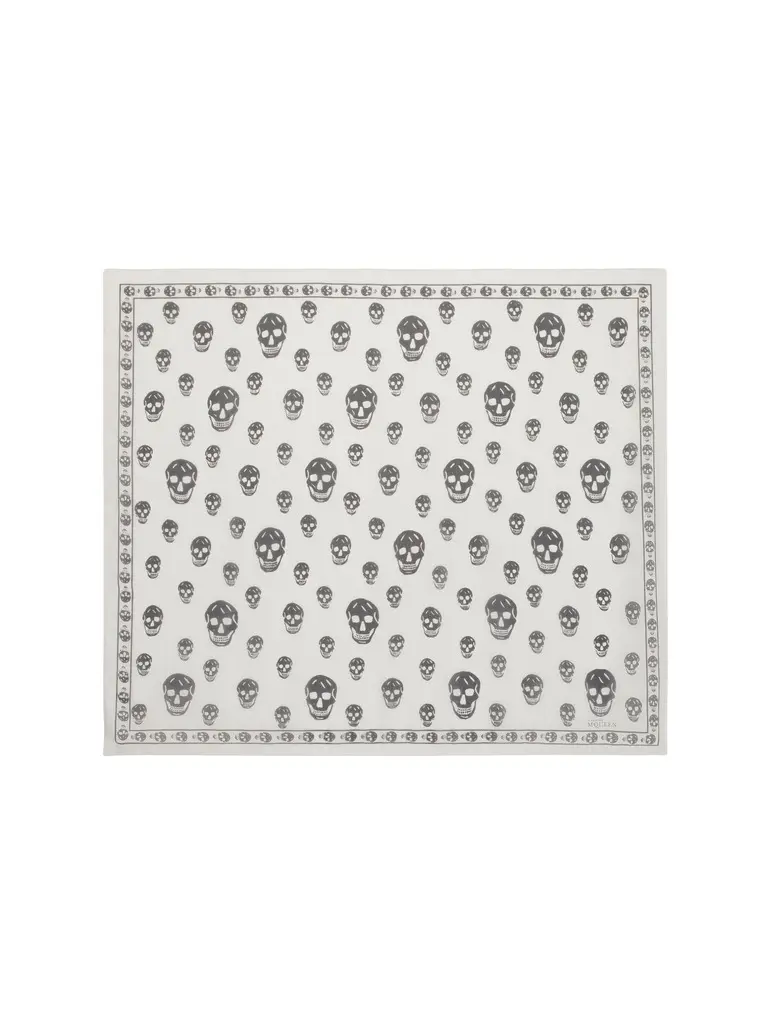 Alexander McQueen Classic Silk Chiffon Skull Scarf