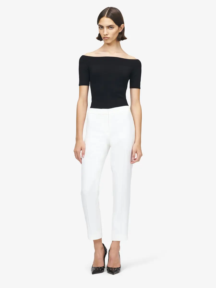 Alexander McQueen Leaf Crepe Cigarette Trouser | Thumbnail 2 Alexander McQueen Leaf Crepe Cigarette Trouser | Thumbnail 2