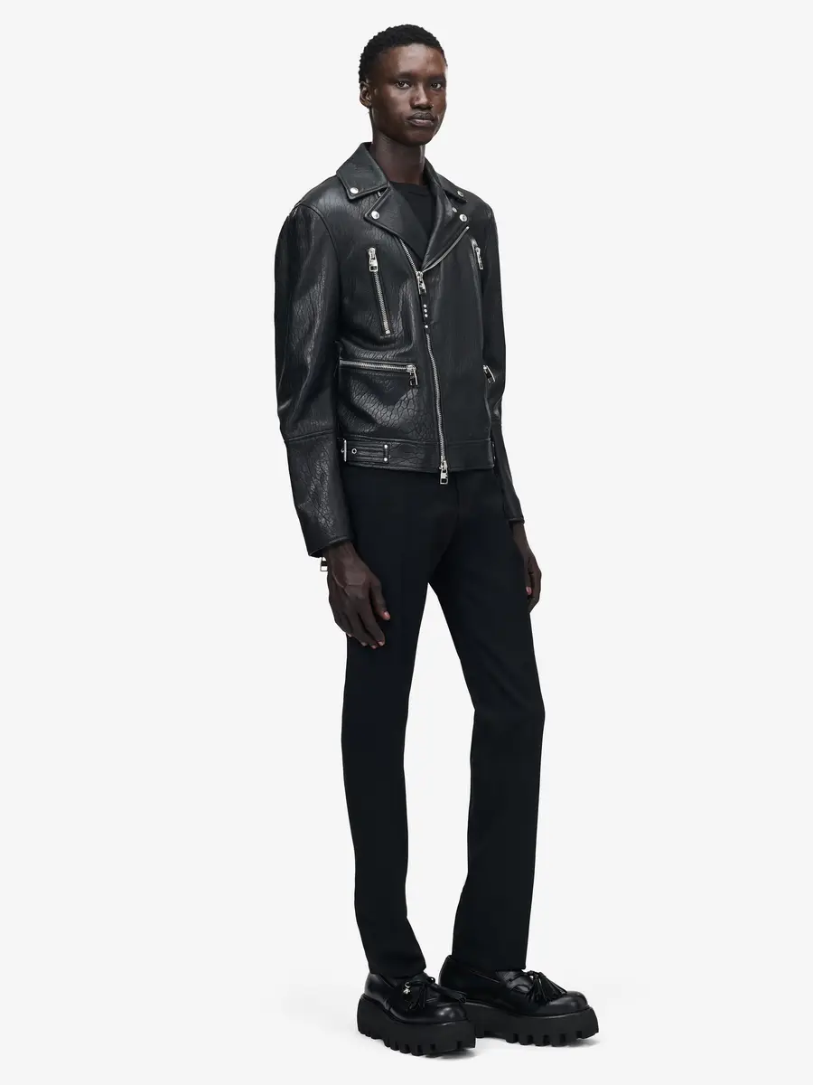Alexander McQueen McQueen Classic Leather Biker Jacket | Thumbnail 2 Alexander McQueen McQueen Classic Leather Biker Jacket | Thumbnail 2
