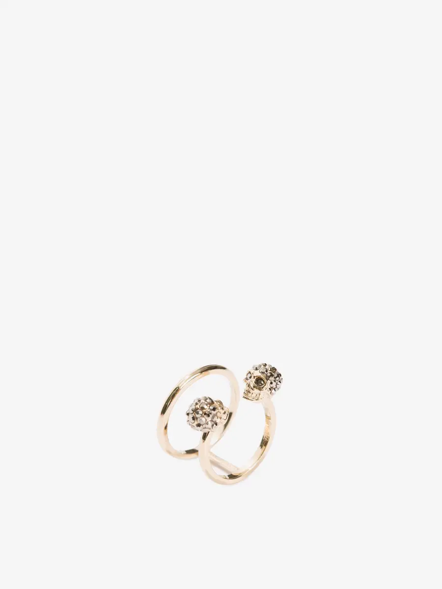 Alexander McQueen Twin Skull Double Ring | Thumbnail 2