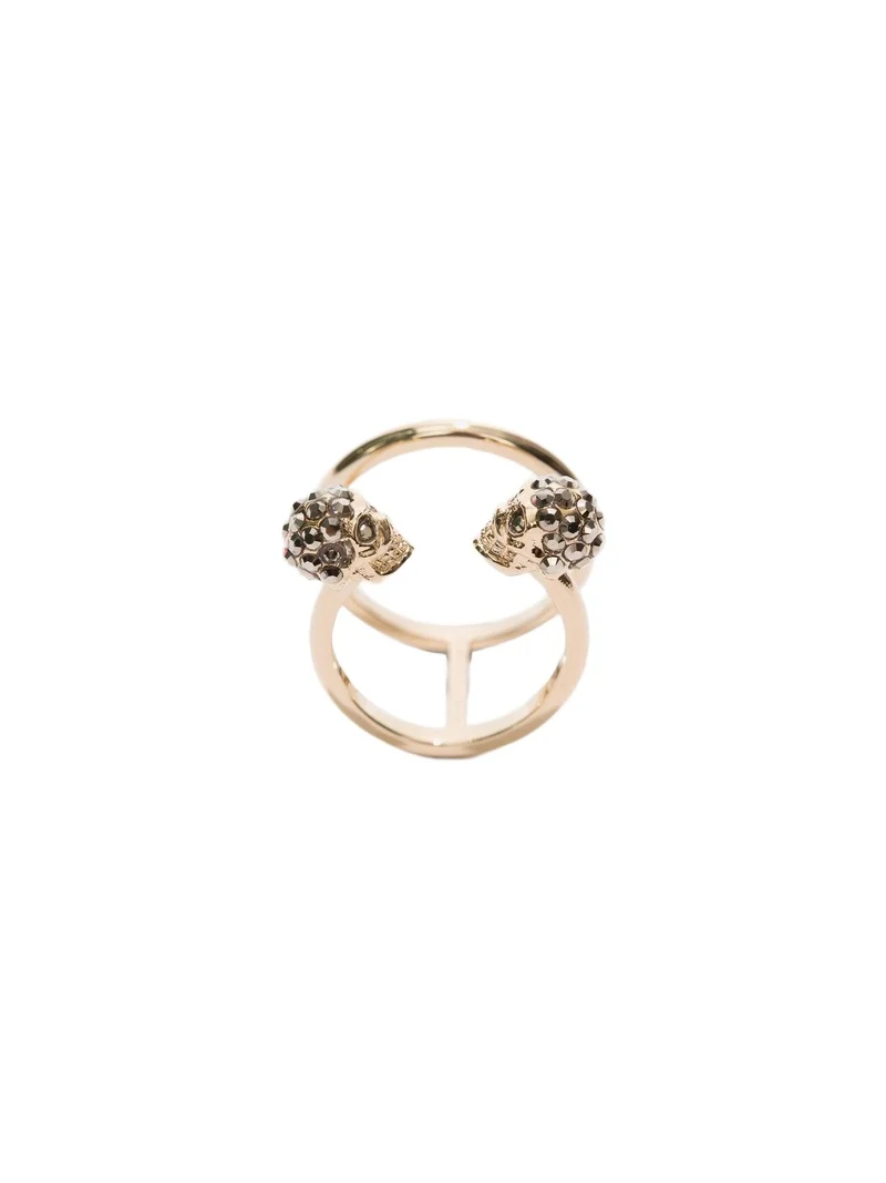 Alexander McQueen Twin Skull Double Ring