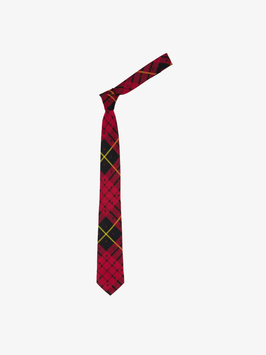 Alexander McQueen Tartan Skull Tie | Thumbnail 2 Alexander McQueen Tartan Skull Tie | Thumbnail 2