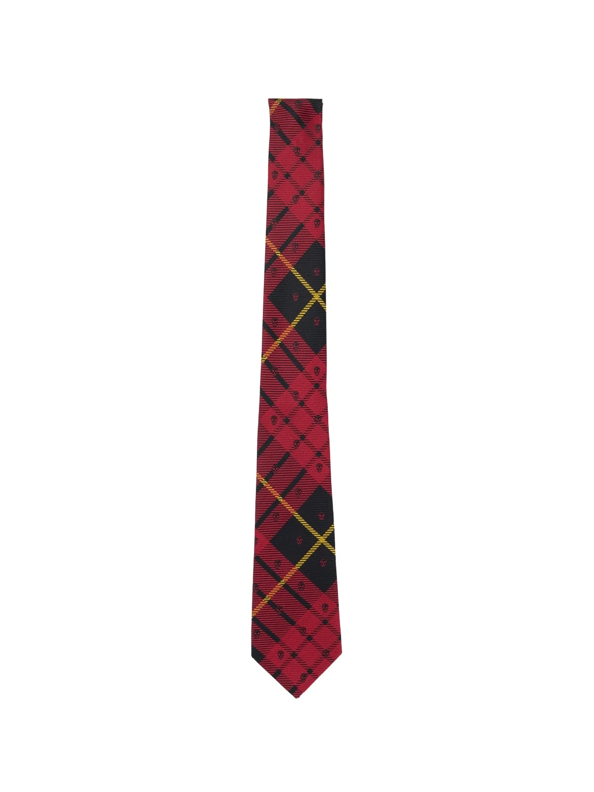 Alexander McQueen Tartan Skull Tie