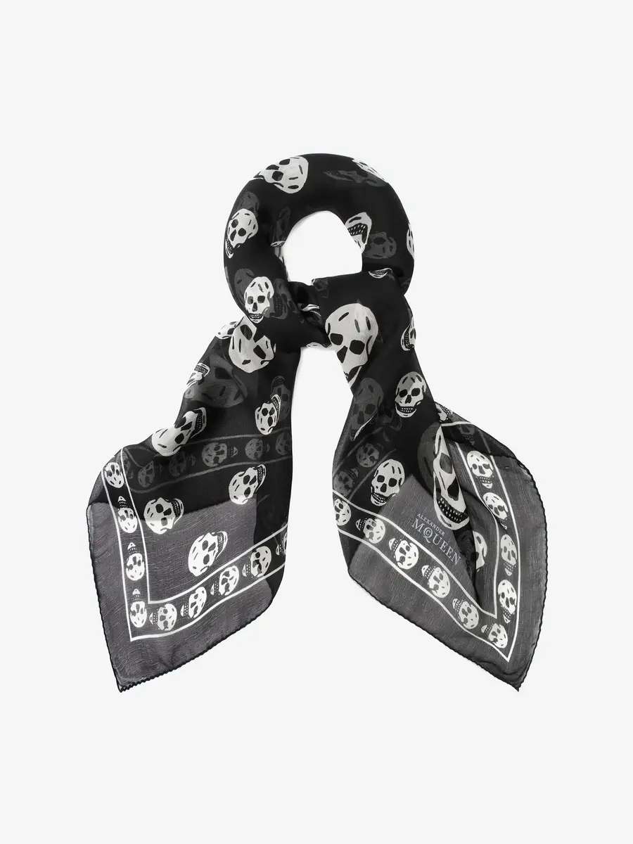 Alexander McQueen Classic Silk Skull Scarf | Thumbnail 2 Alexander McQueen Classic Silk Skull Scarf | Thumbnail 2