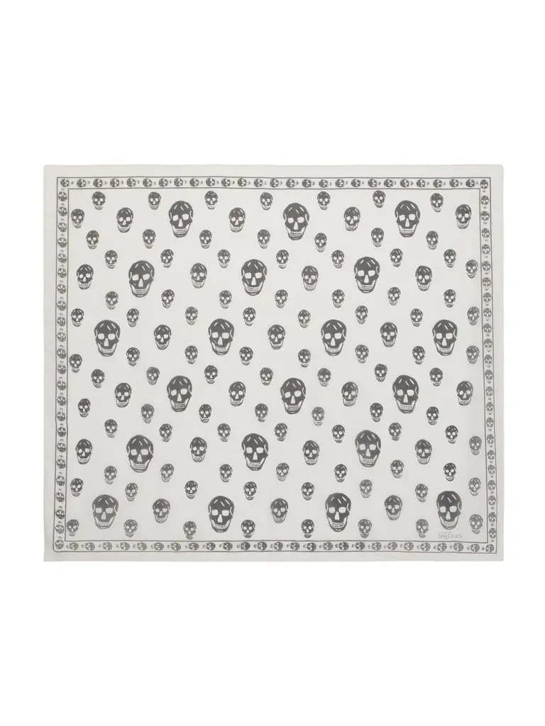 Alexander McQueen Classic Silk Chiffon Skull Scarf