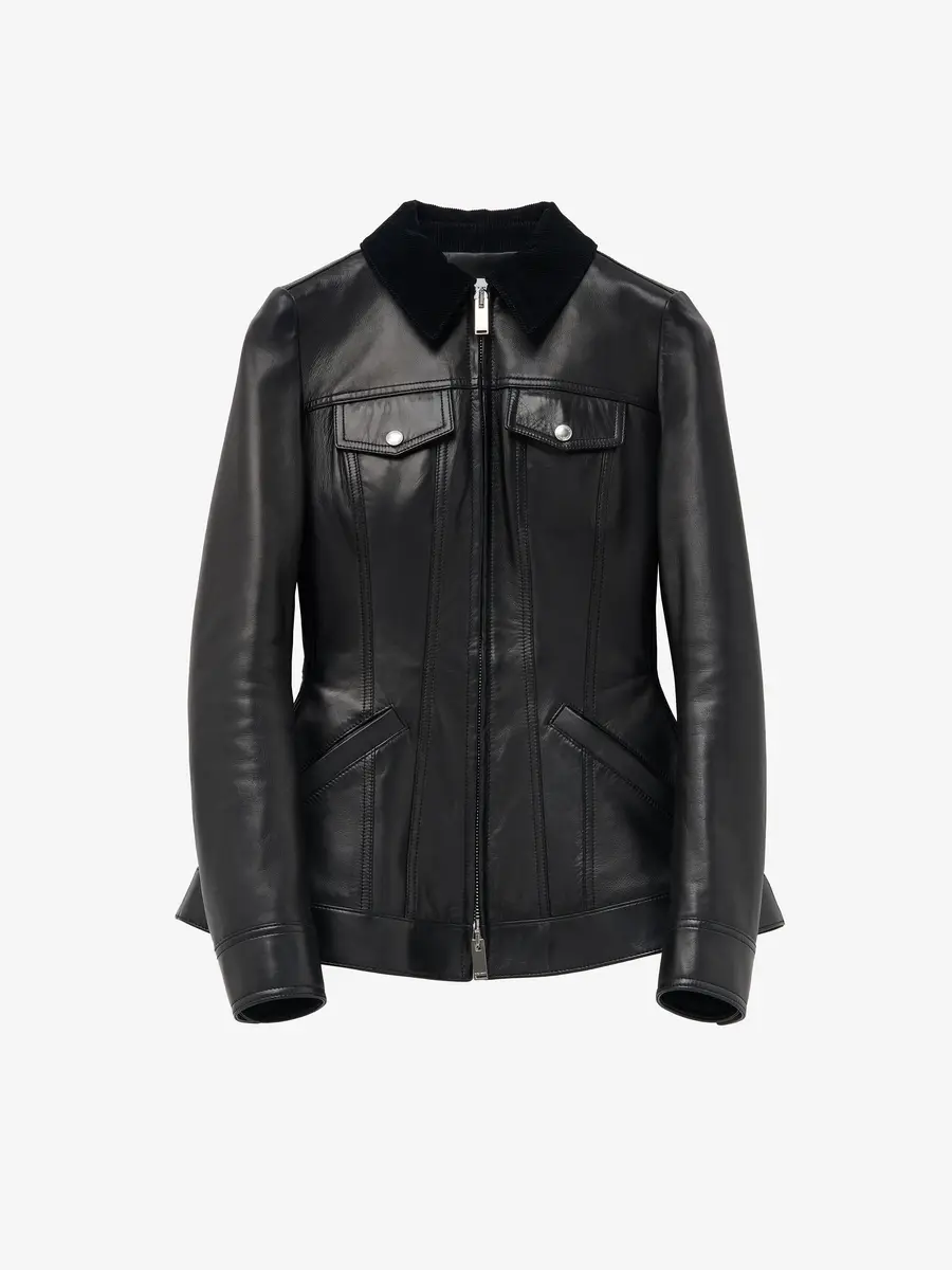 Alexander McQueen Peplum Leather Jacket | Thumbnail 2 Alexander McQueen Peplum Leather Jacket | Thumbnail 2