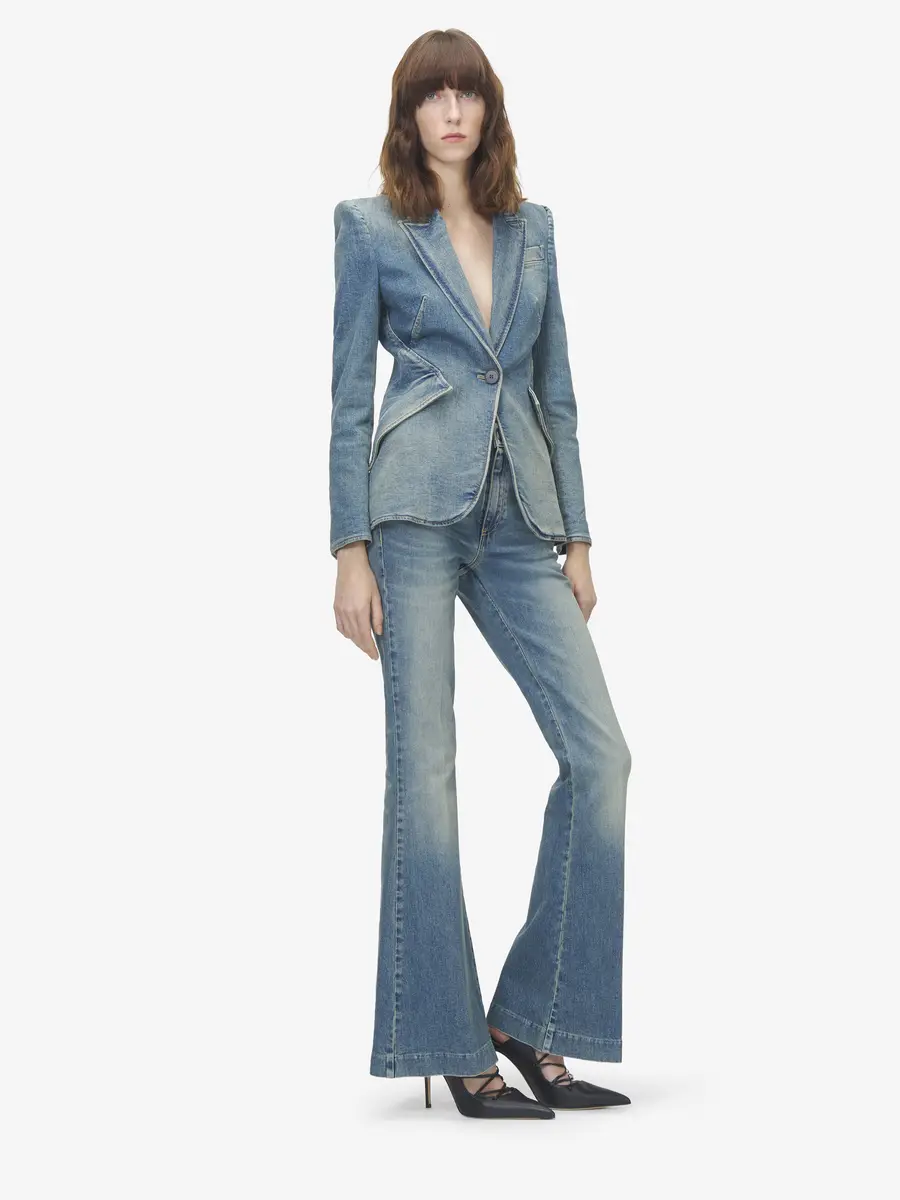 Alexander McQueen Stretch Denim Jacket | Thumbnail 2 Alexander McQueen Stretch Denim Jacket | Thumbnail 2