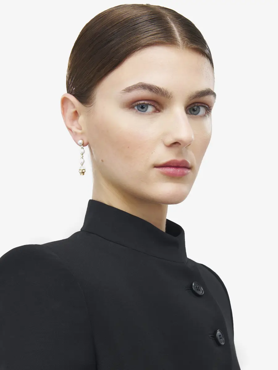 Alexander McQueen Skull and Pearl Earrings | Thumbnail 2