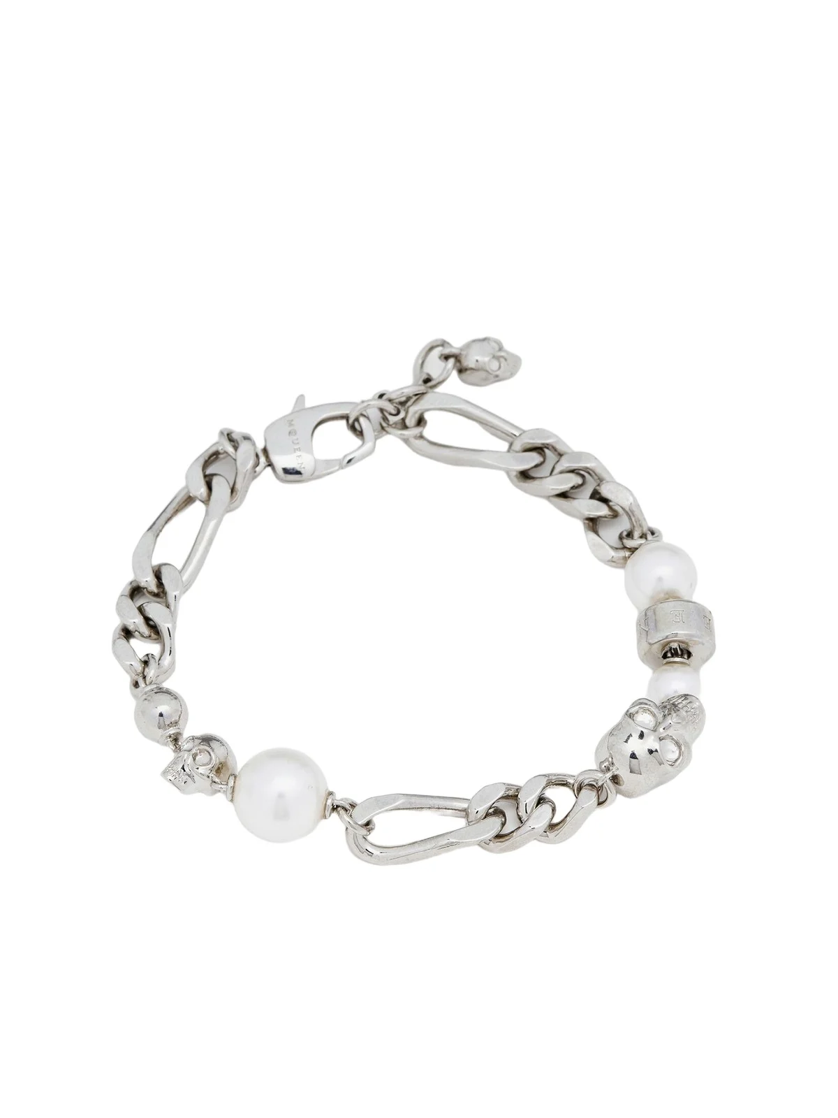 Alexander McQueen Skull and Pearls Bracelet