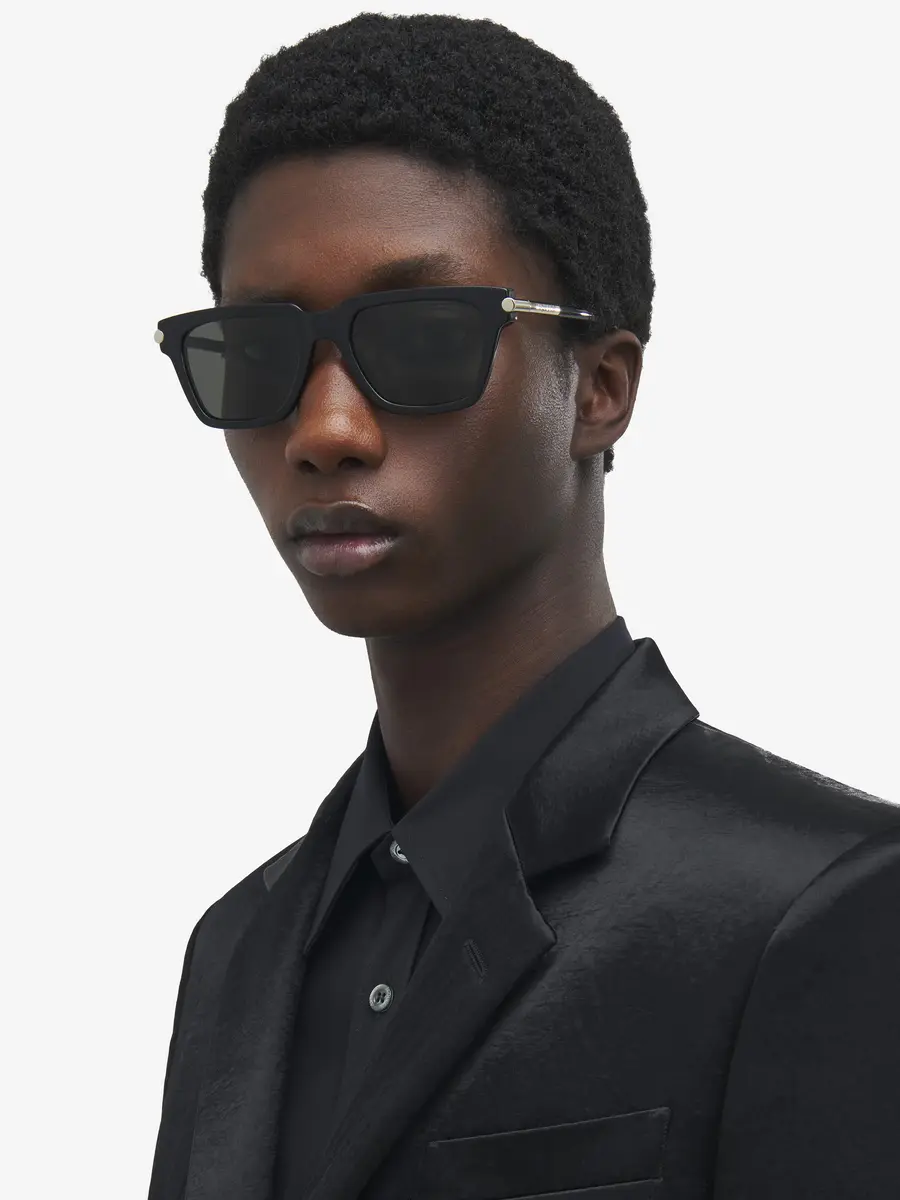 Alexander McQueen T-bar Icon Square Sunglasses | Thumbnail 2 Alexander McQueen T-bar Icon Square Sunglasses | Thumbnail 2