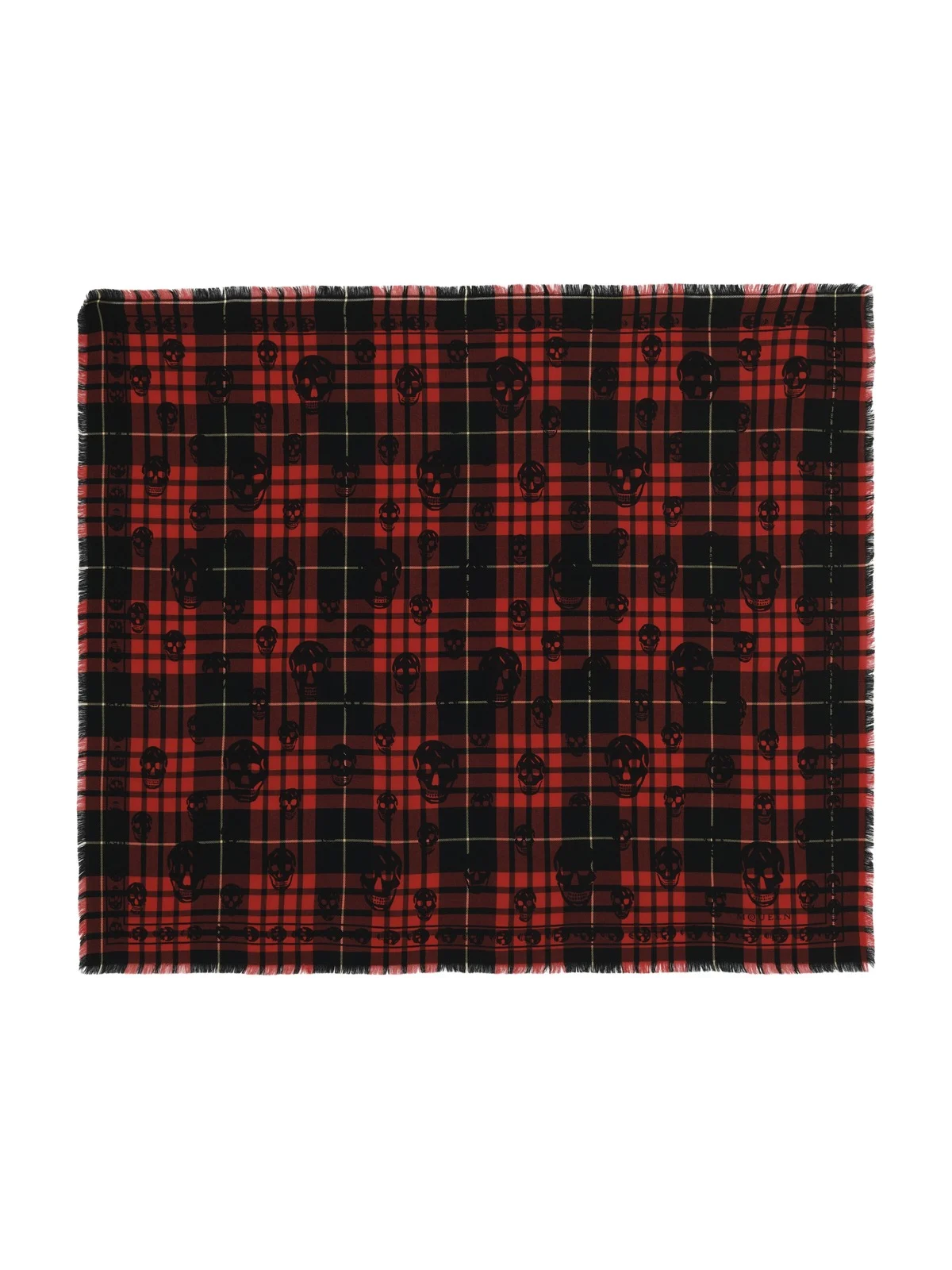 Alexander McQueen Tartan Skull Scarf