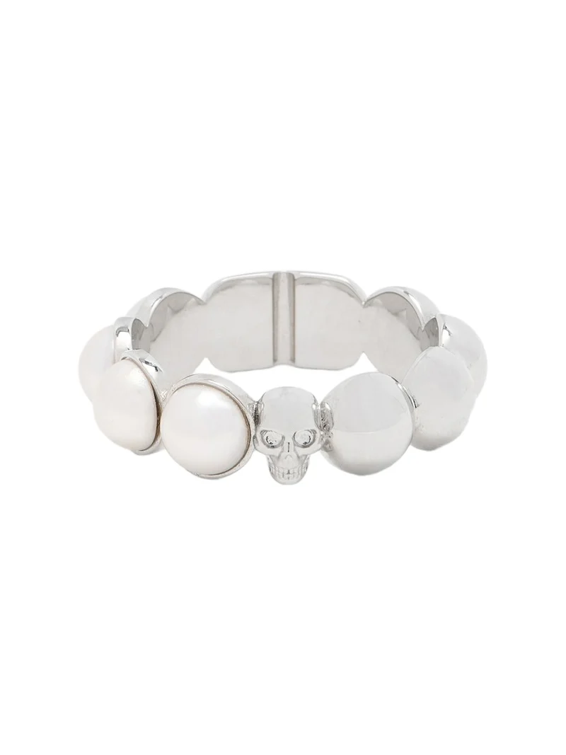 Alexander McQueen Skull & Pearl Ring