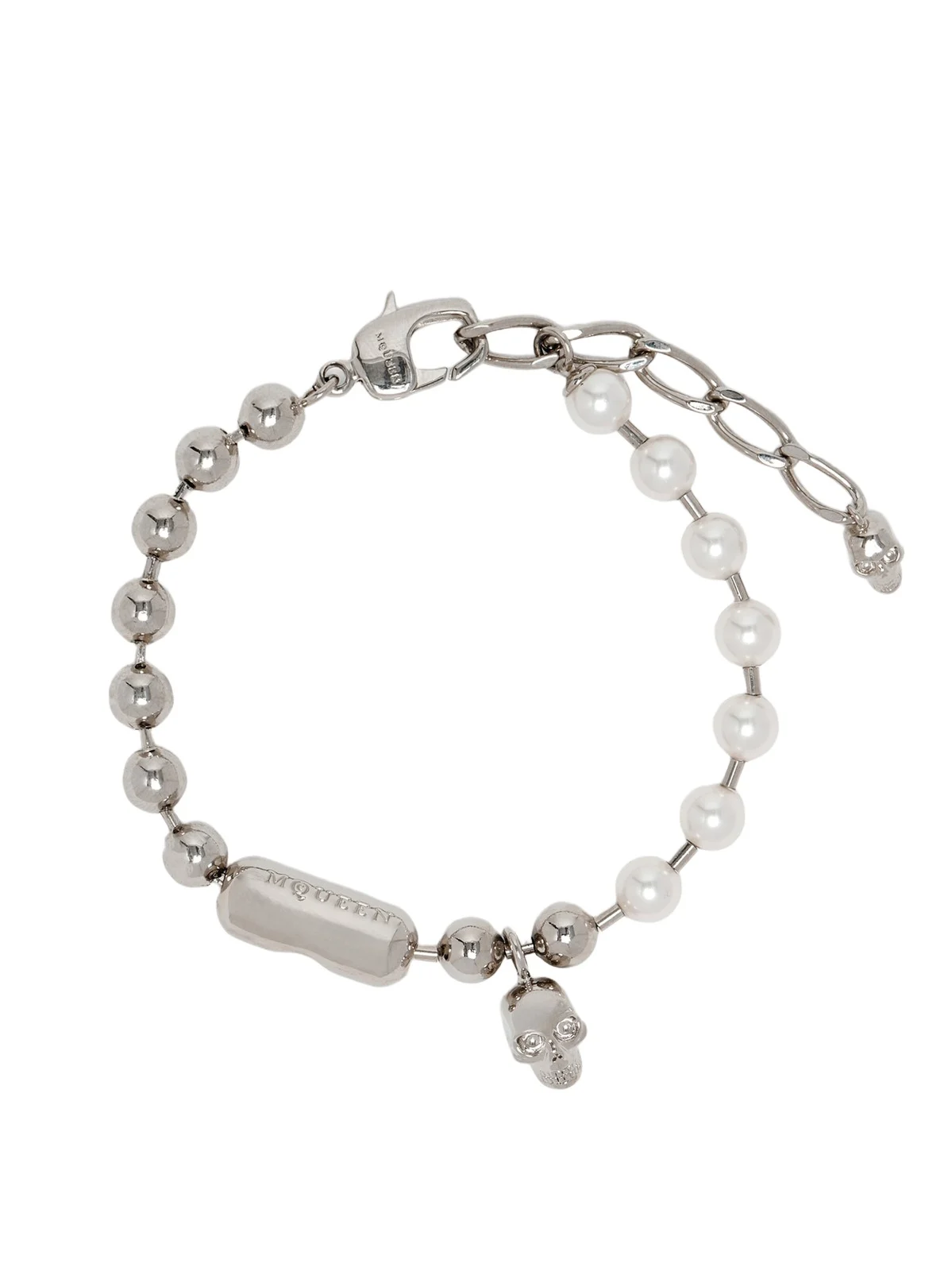 Alexander McQueen Skull & Pearl Bracelet