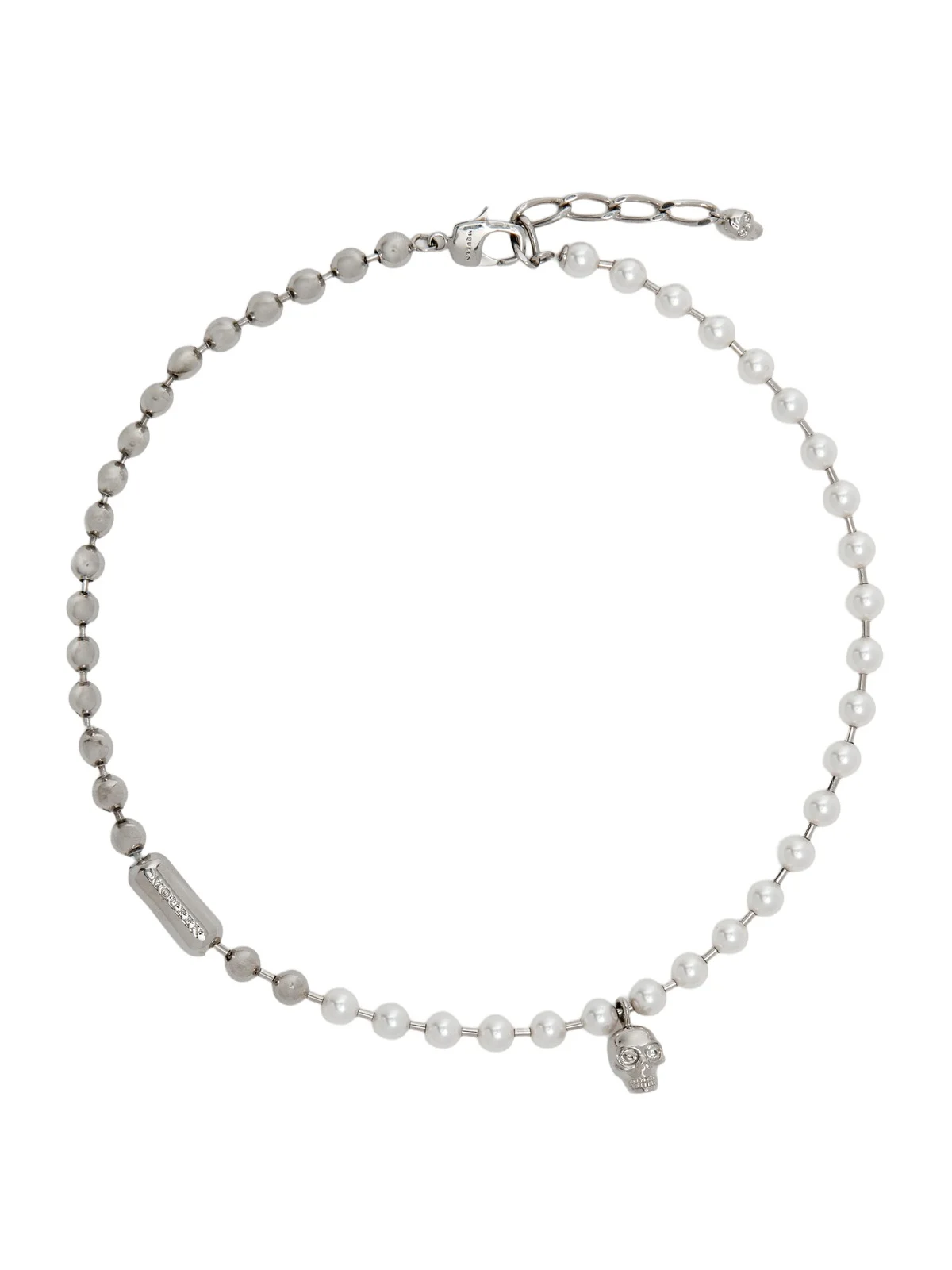 Alexander McQueen Skull & Pearl Necklace