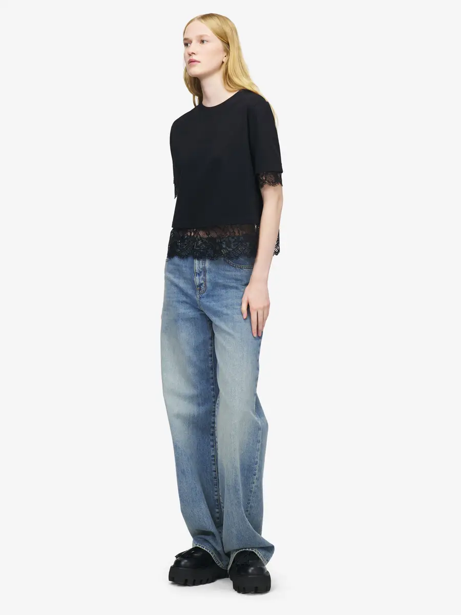 Alexander McQueen Lace Detail T-shirt | Thumbnail 2 Alexander McQueen Lace Detail T-shirt | Thumbnail 2
